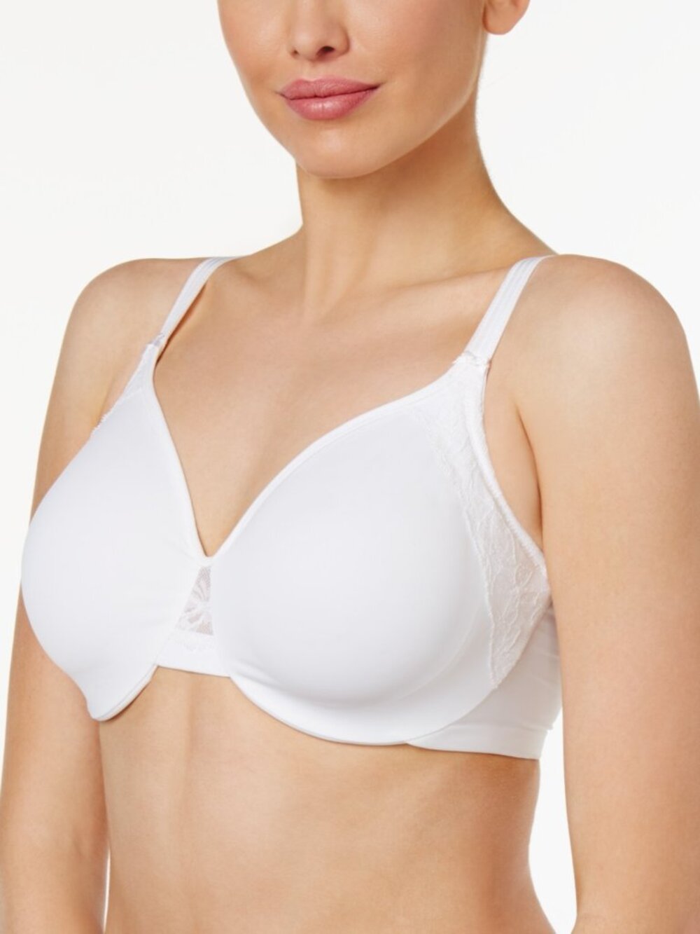 Olga Cloud 9 Full-Figure Lace-Trim Minimizer Bra GI8961A - White NWT 60% off